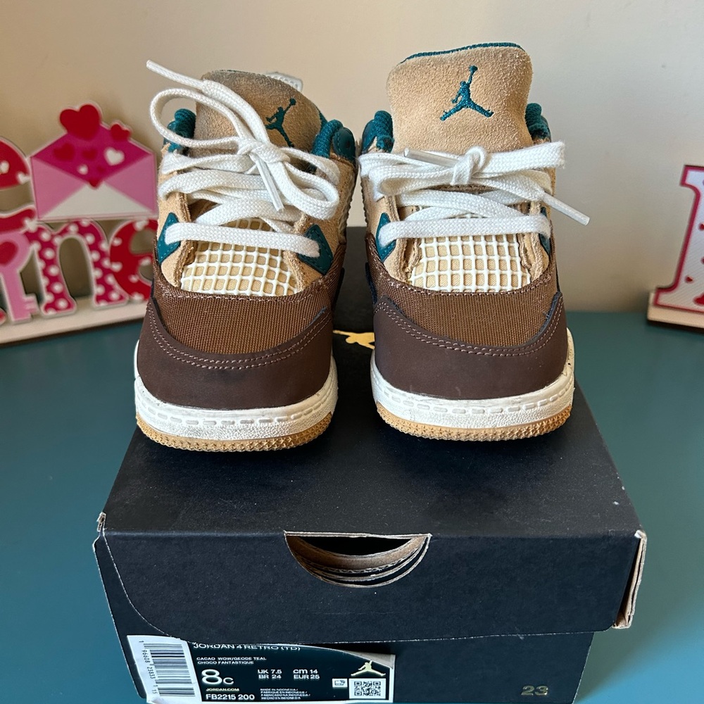Air Jordan Retro Sneakers - Brown and Teal